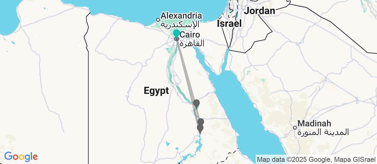 Map of Grandes Pirámides y Crucero por el Nilo