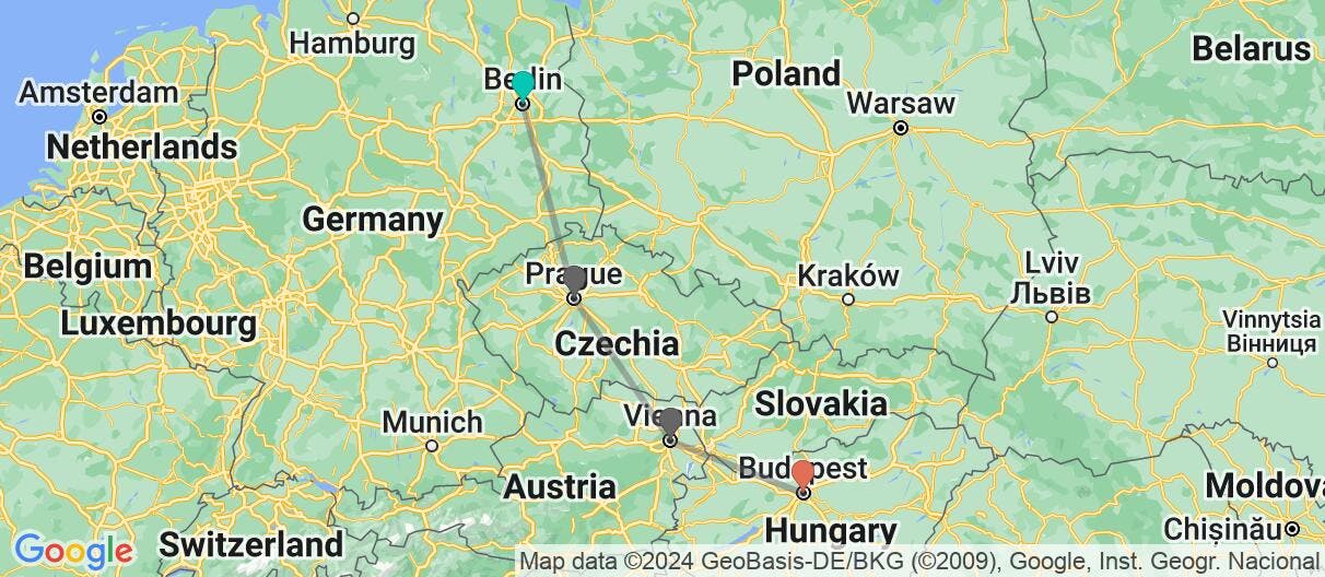 Map of Capitales de Europa Central