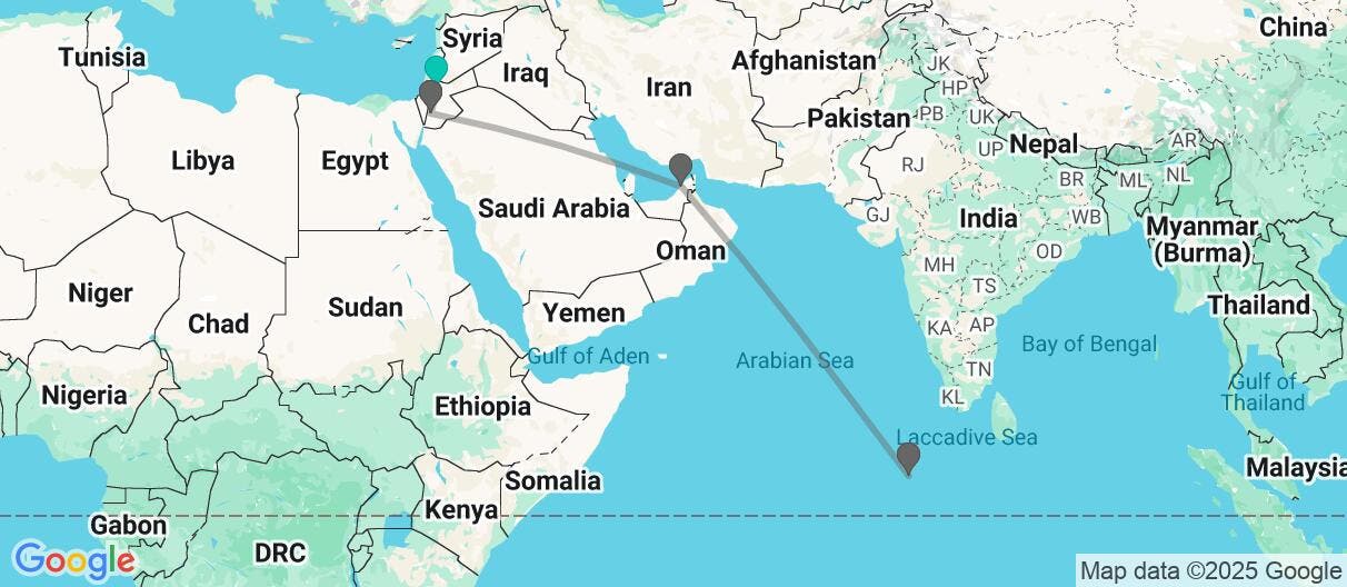 Map of Petra, Dubái y Todo Incluido en el Edén