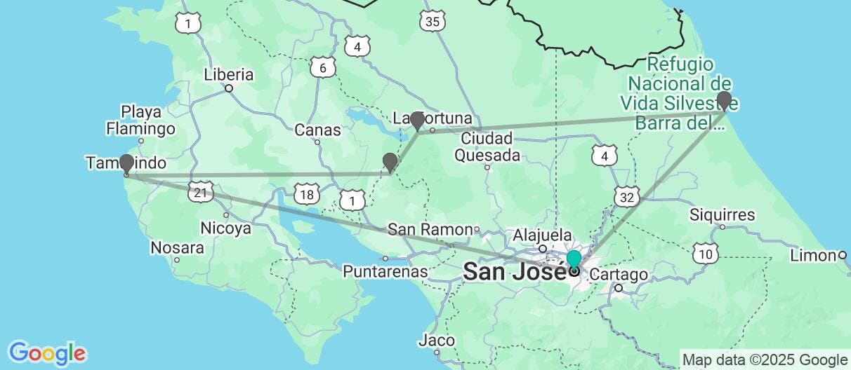 Map of La Noche Mágica de las Tortugas Marinas