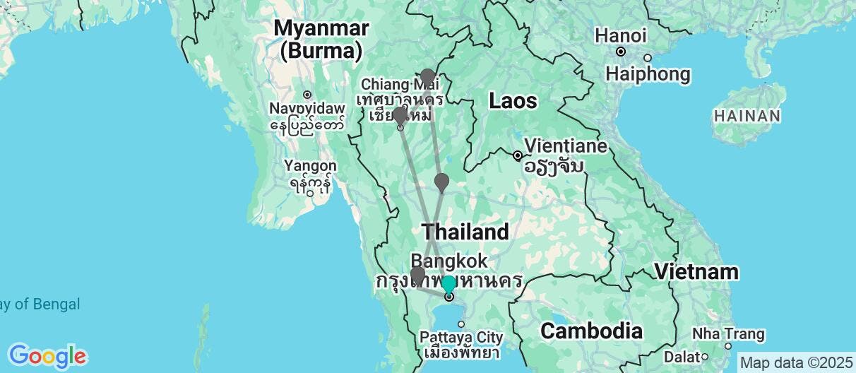 Map of Templos de Siam y secretos del río Kwai