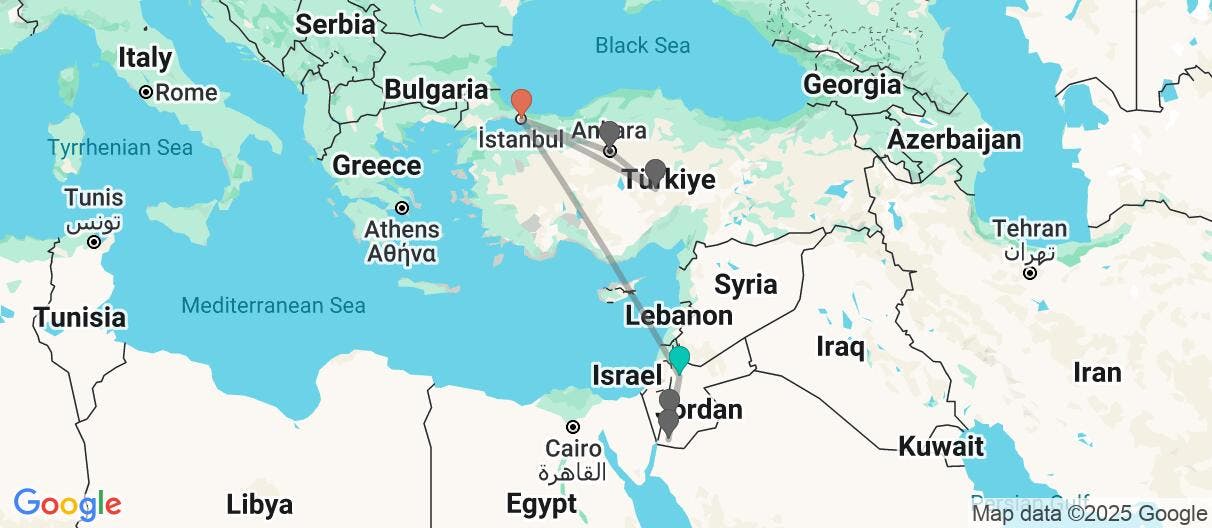 Map of Reino Hachemita y Turquía legendaria