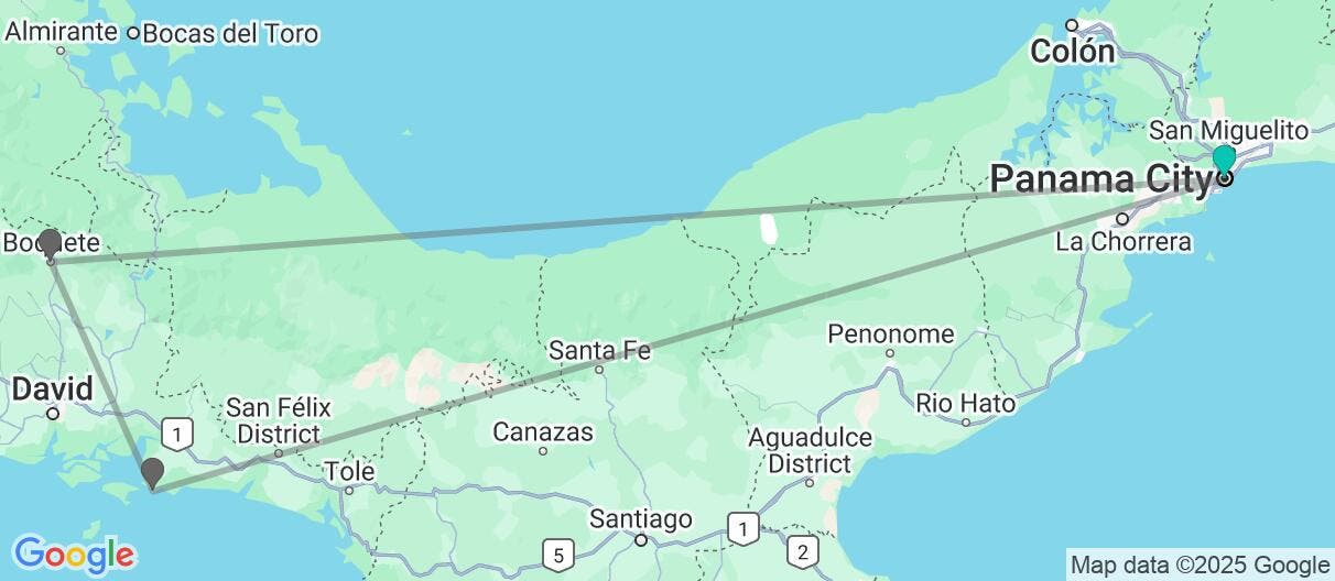 Map of Panamá 360: una aventura tropical