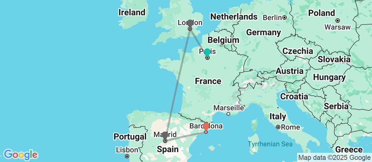 Map of Europa Icónica: París, Londres y España 