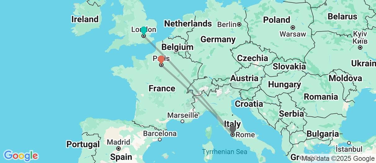 Map of Aventura europea: Londres, Roma y París