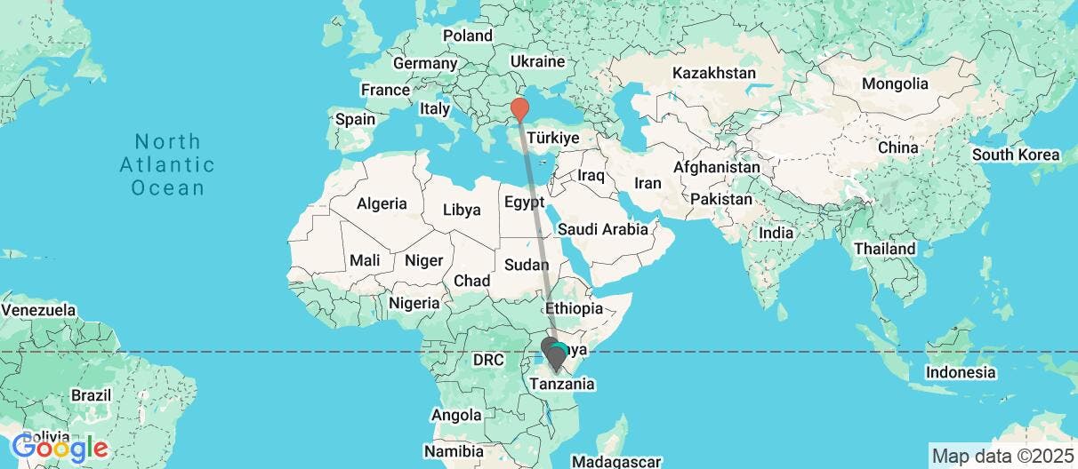 Map of Safari en Tanzania y aventura en Turquía