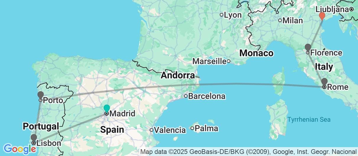 Map of Capitales mediterráneas